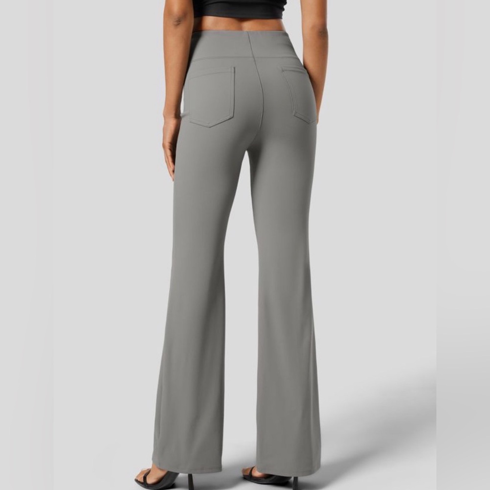 Halara Flex™ High Waisted Back Side Pocket Slight Flare Work Pants - Picture 2 of 9